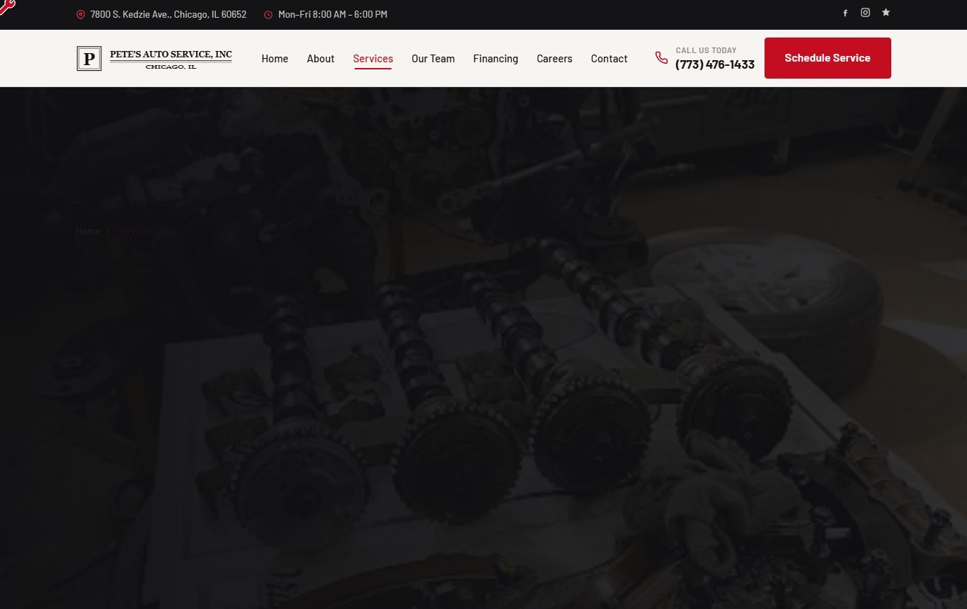 Services page